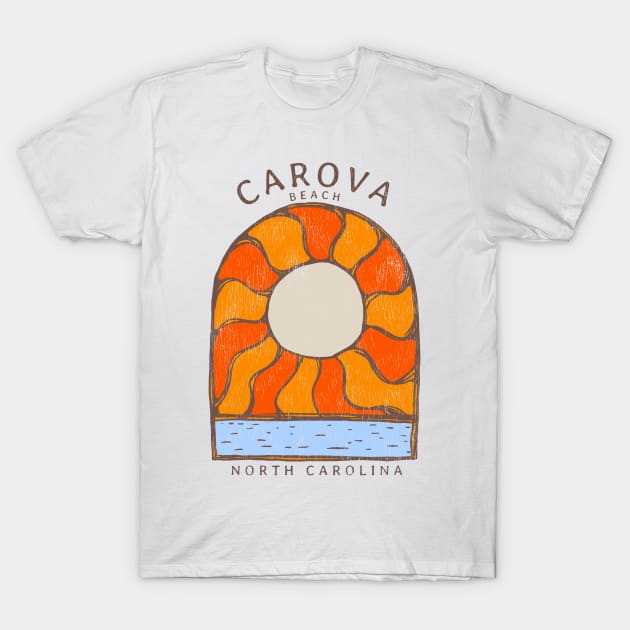 Carova, NC Summertime Vacationing Burning Sun T-Shirt by Contentarama